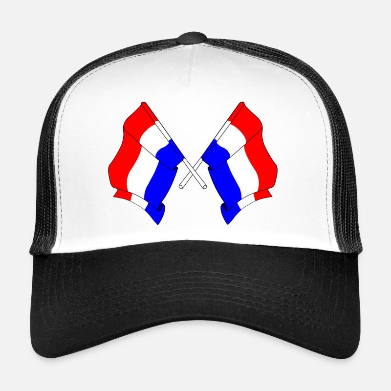 Deux drapeaux Pays-Bas Casquette trucker 