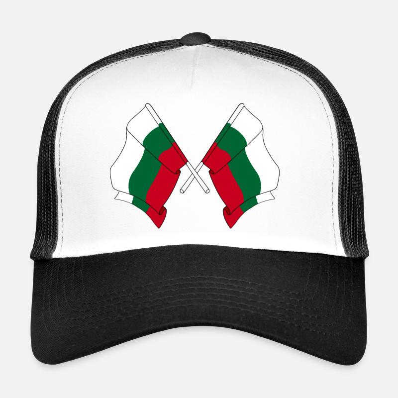 Deux drapeaux Bulgarie Casquette trucker 