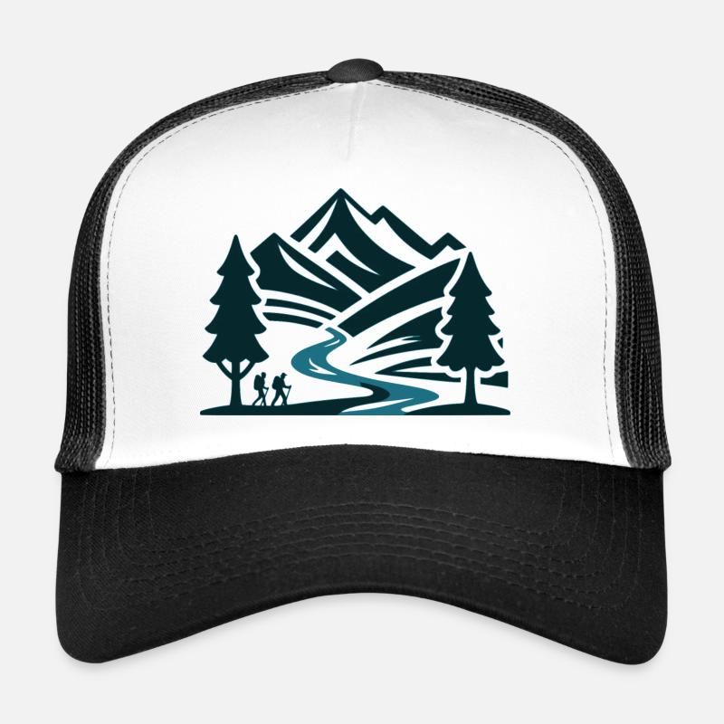 Wandern - Trucker Cap - Weiß/Schwarz