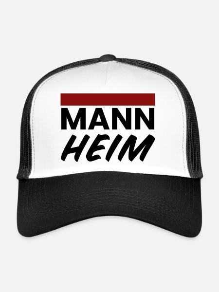 Mannheim Monnem - Casquette trucker  - blanc/noir - Devant