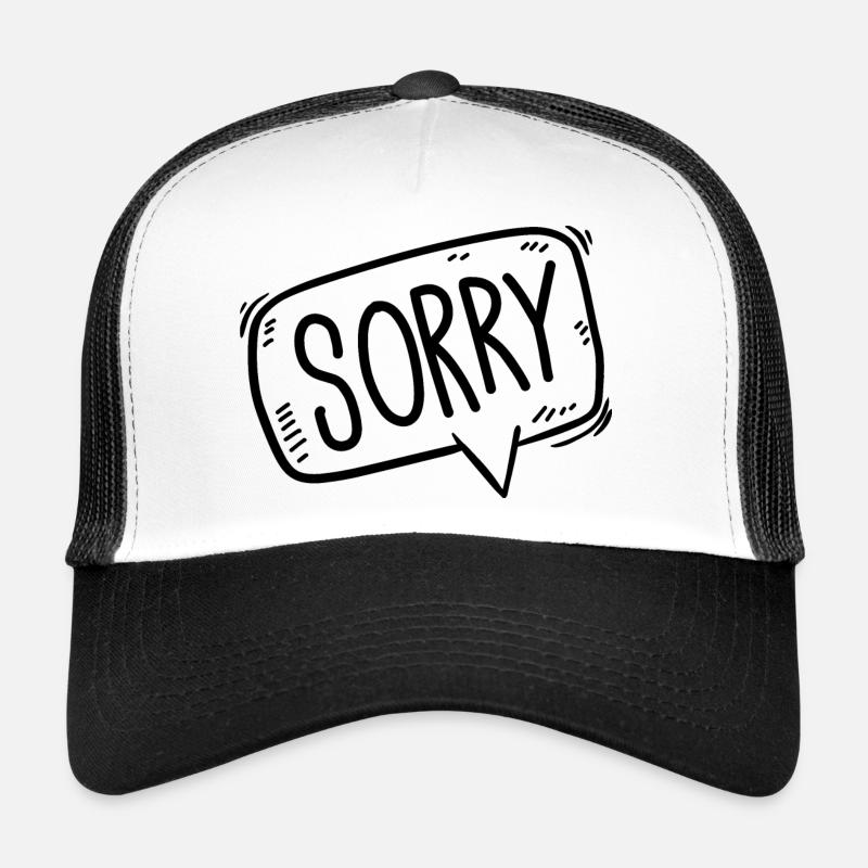 Bulle de dialogue désolé comique Casquette trucker 