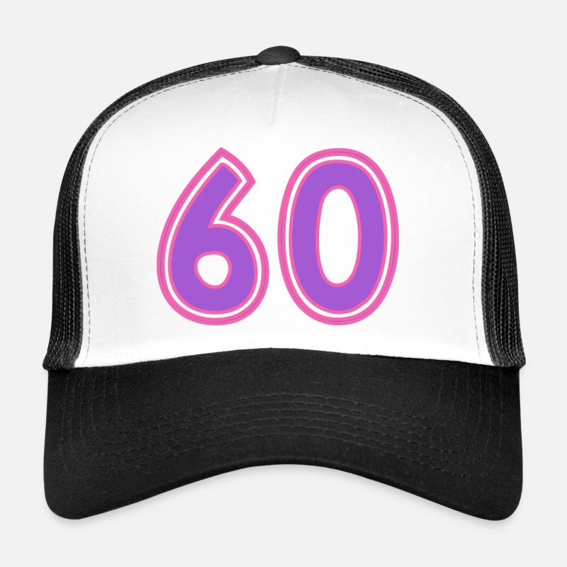 60 - Casquette trucker  - blanc/noir