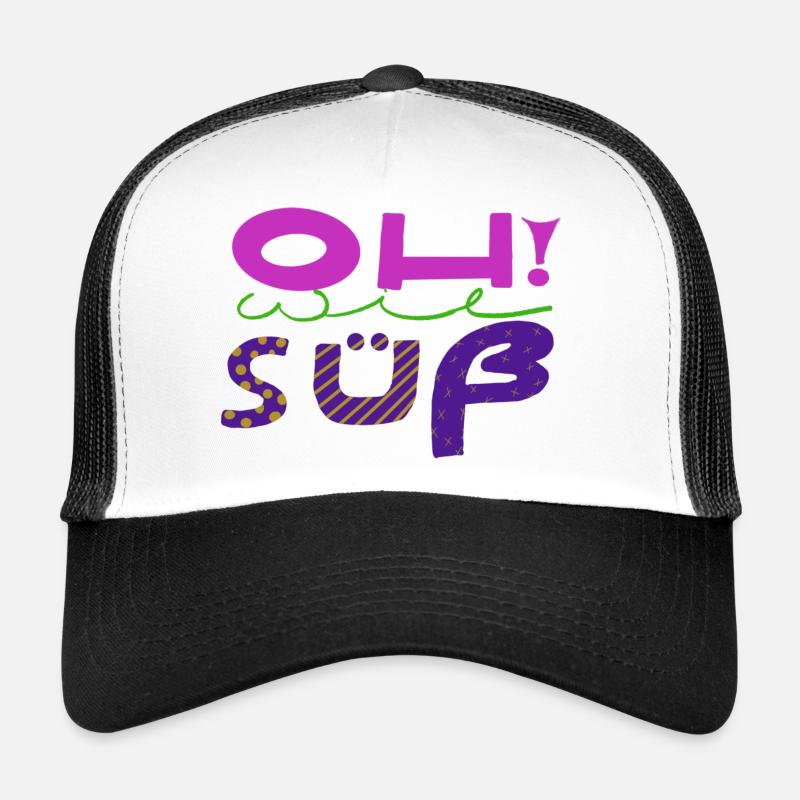 Expressive, handwritten fun art Trucker Cap