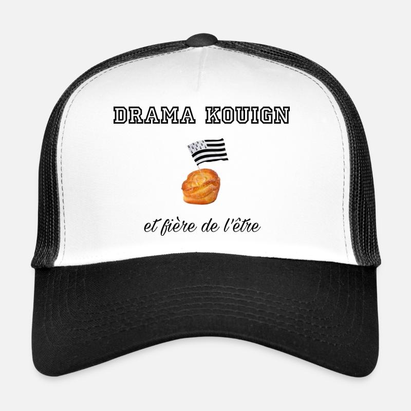 Fière d être une drama kouign Blk Casquette trucker 