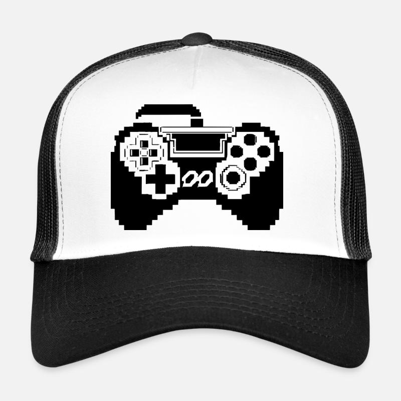 Gamepad Pixel Grafik Trucker Cap