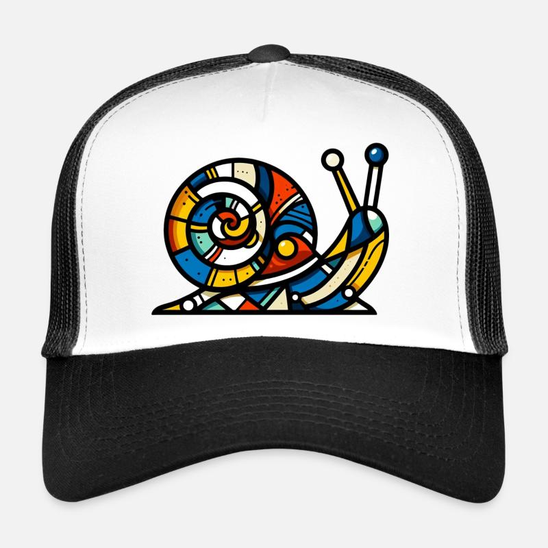 Schnecke - Trucker Cap - Weiß/Schwarz