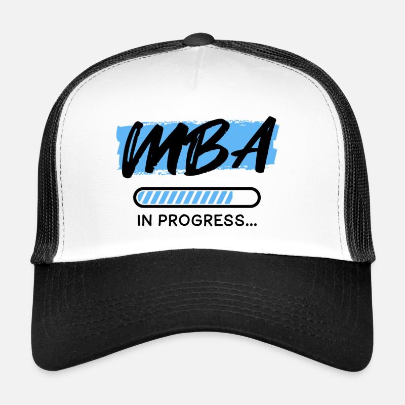MBA In progress - Trucker Cap - white/black