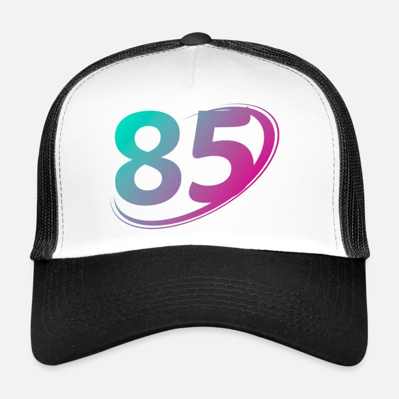 Numéro 85 multicolore Casquette trucker 
