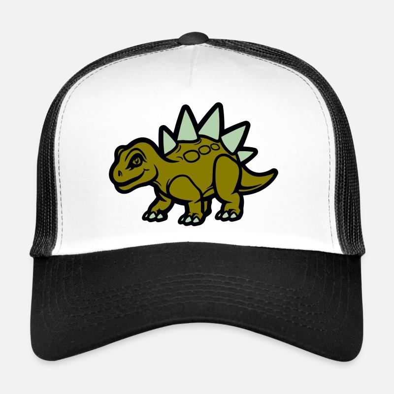 Stegosaurus Comic - Trucker Cap - Weiß/Schwarz