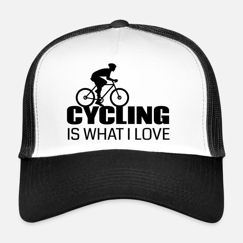 Fahrradfahren ist was ich liebe - Trucker Cap - Weiß/Schwarz