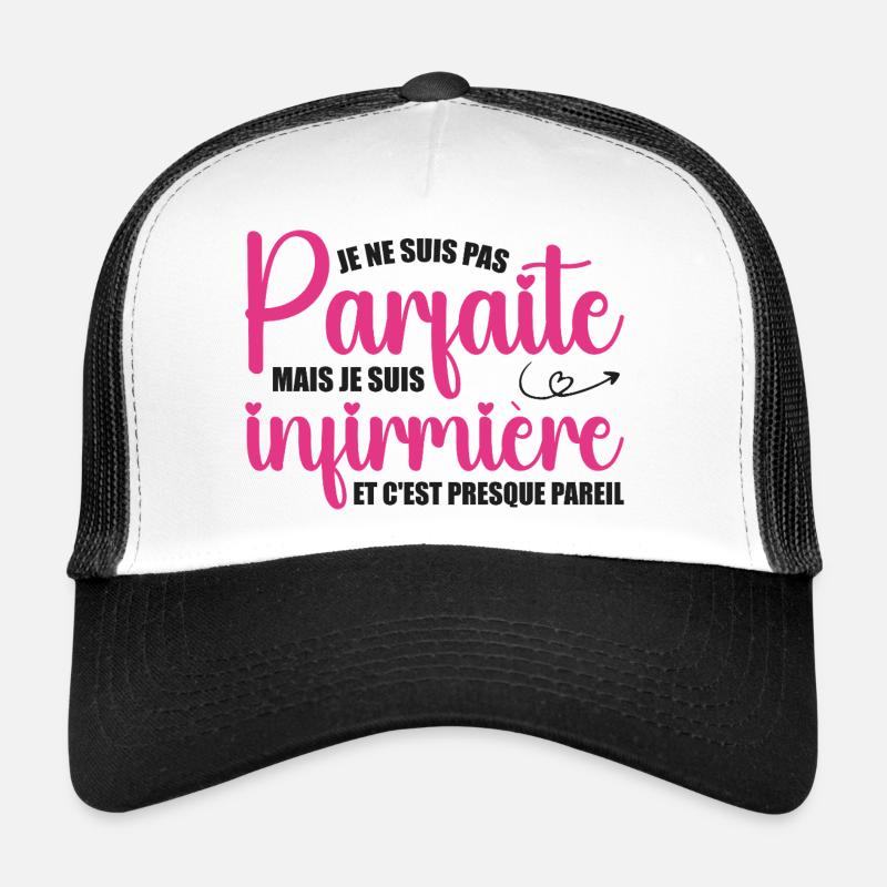 Ich bin nicht perfekt, ich bin Krankenschwester - Trucker Cap - Weiß/Schwarz