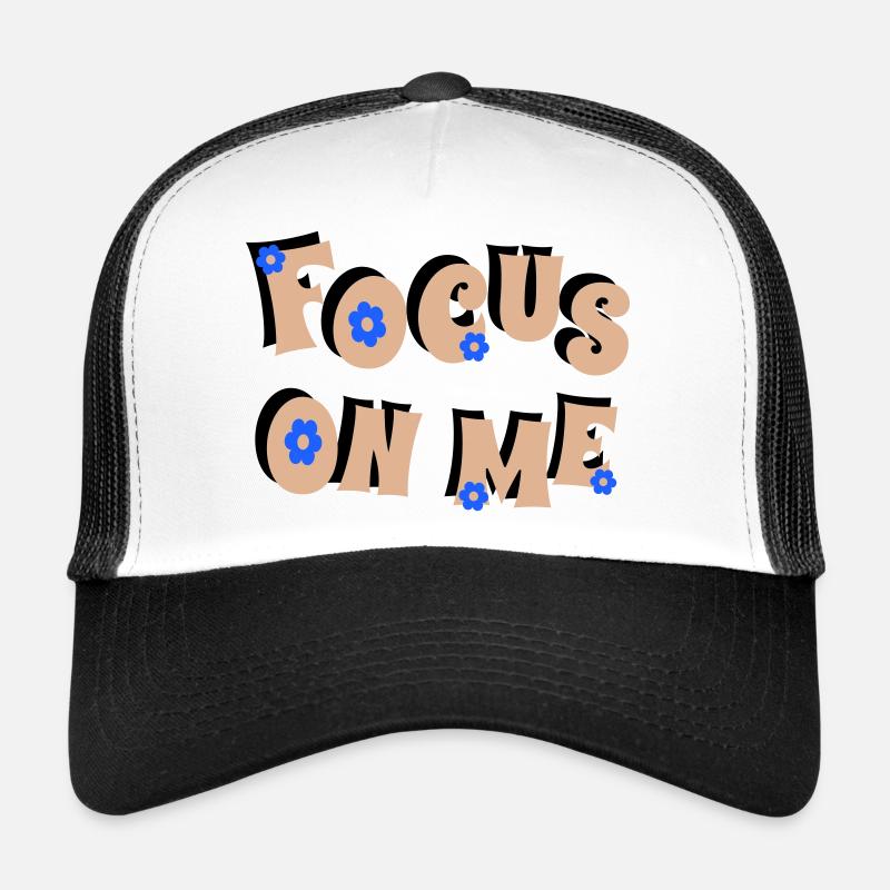 Focus on Me - Trucker Cap - Weiß/Schwarz