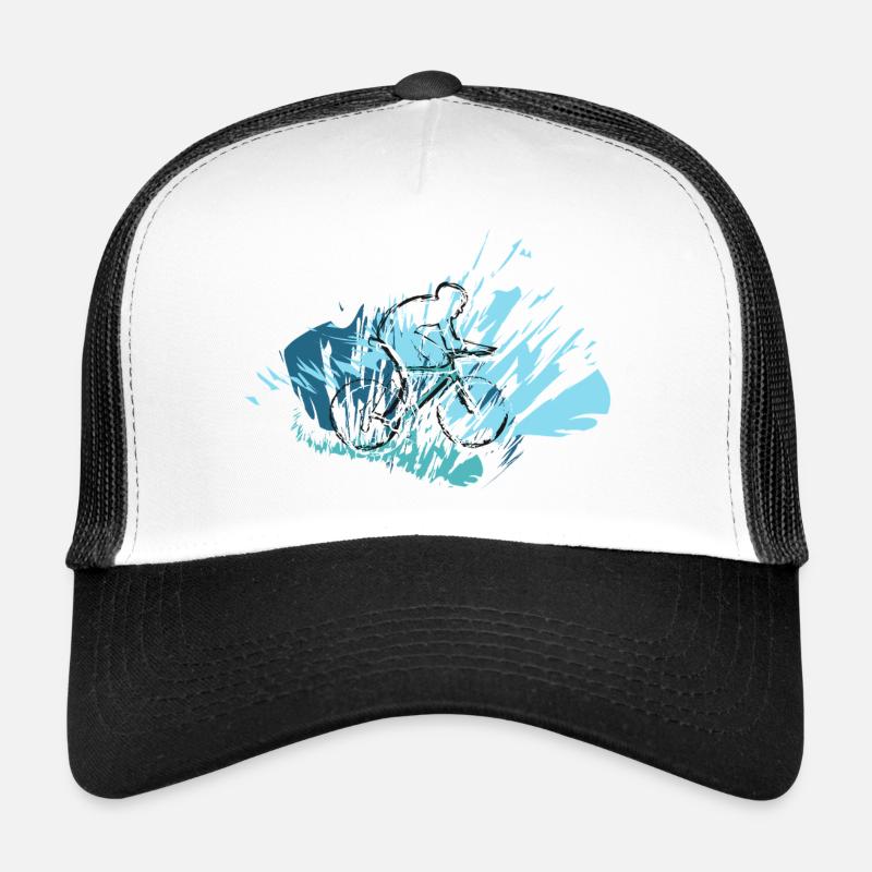 Biker  Style 26 - Trucker Cap - Weiß/Schwarz