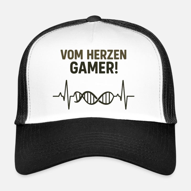 Gamer DNA - Trucker Cap - white/black