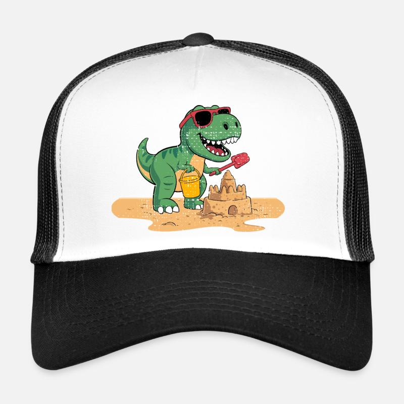 Conception ludique de château de sable de dinosaure Casquette trucker 