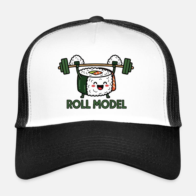 Force du sushi - Casquette trucker  - blanc/noir
