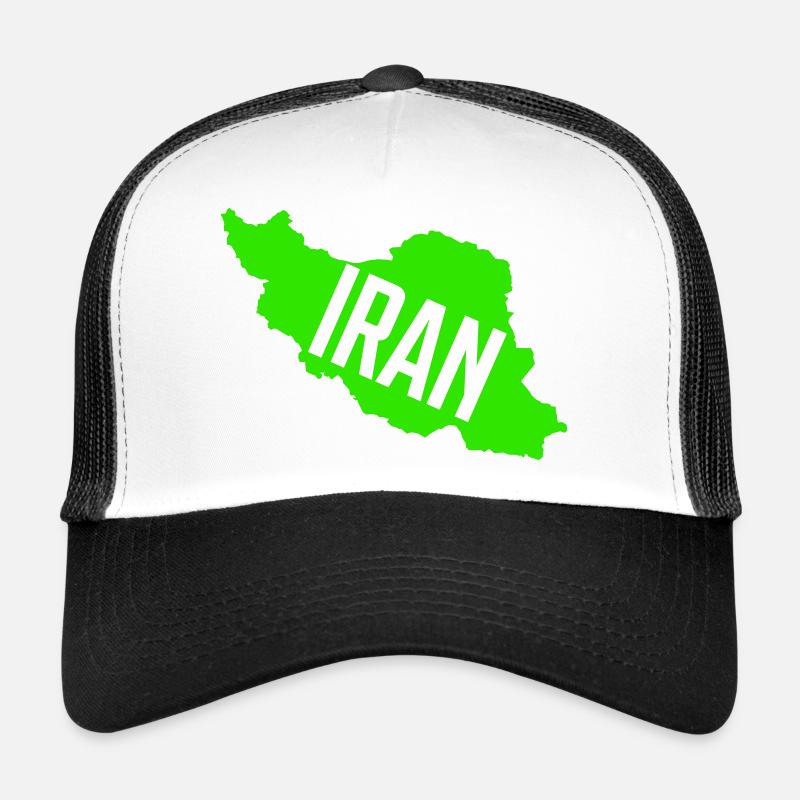 Iran Map Neon Font Trucker Cap
