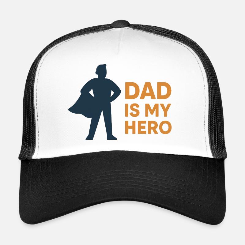 Vaterheld Cape Motiv - Trucker Cap - Weiß/Schwarz