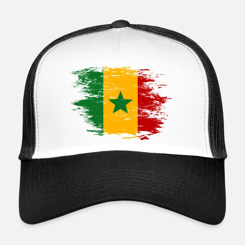 Senegal Flag Brush Optics Trucker Cap