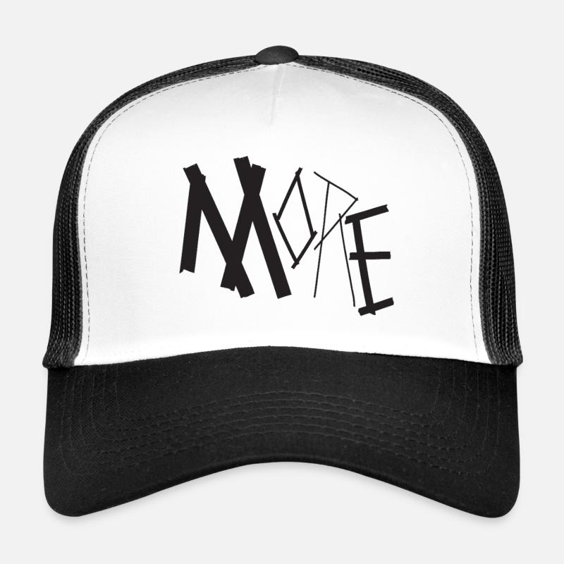 plus - Casquette trucker  - blanc/noir