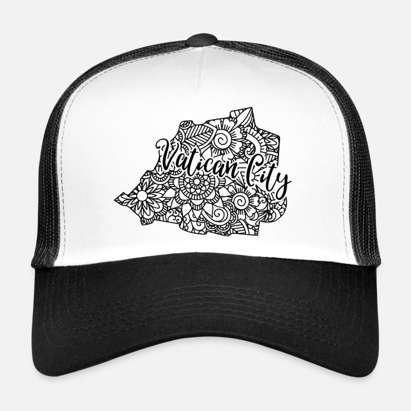 Vatican Mandala Rome Basilica Pope - Trucker Cap - white/black