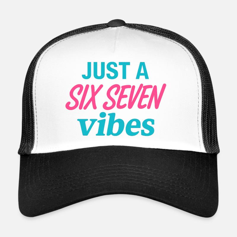 Just a Six Seven Vibes Neon - Trucker Cap - Weiß/Schwarz