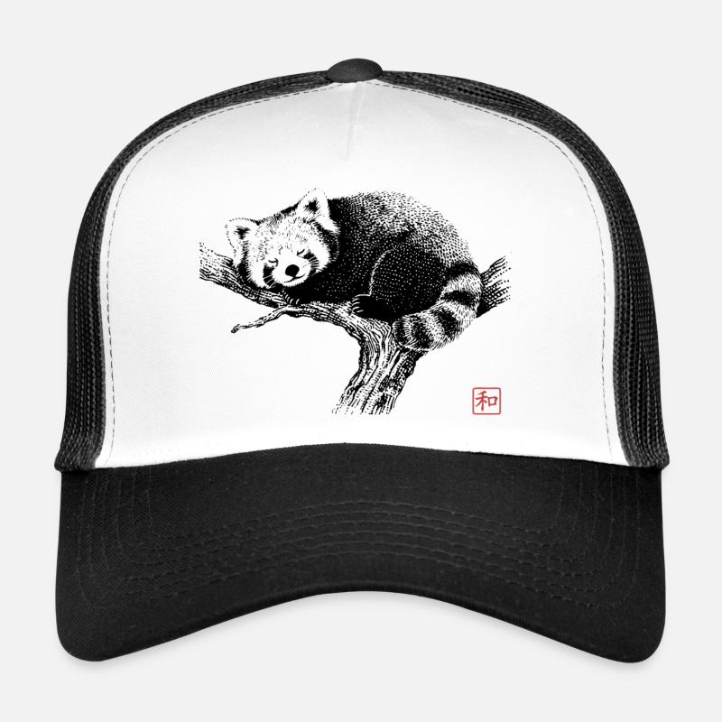 Schlafender roter Panda Zen Kunst Trucker Cap