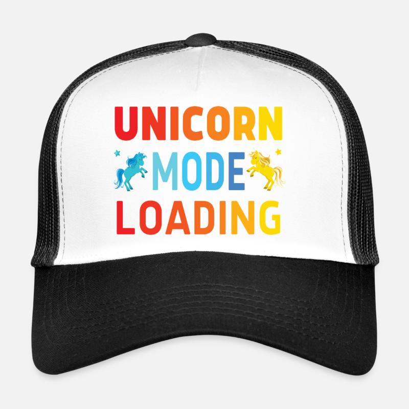 Unicorn mode loading - Trucker Cap - white/black