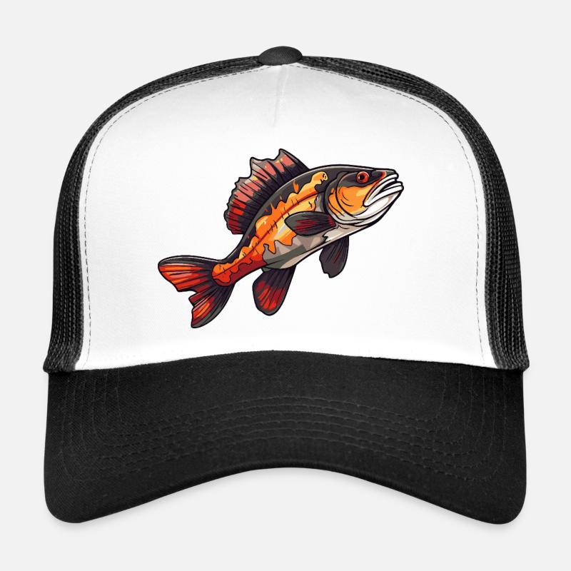 Poisson de dessins animés perches Casquette trucker 