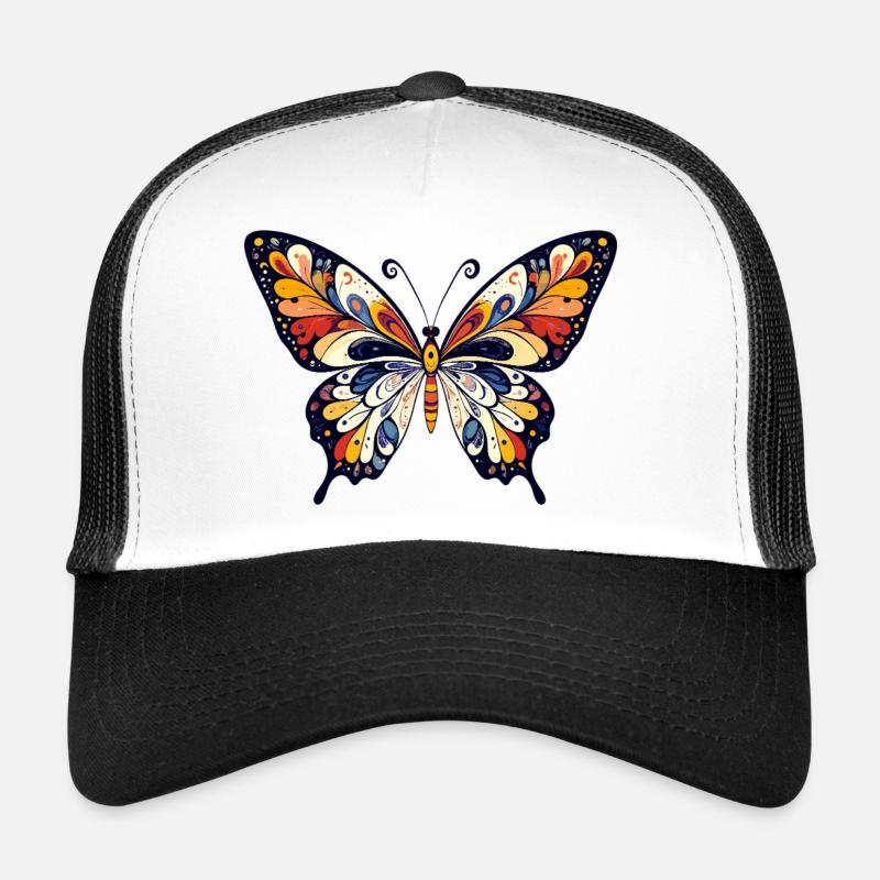 Art coloré et abstrait des couleurs papillon Casquette trucker 