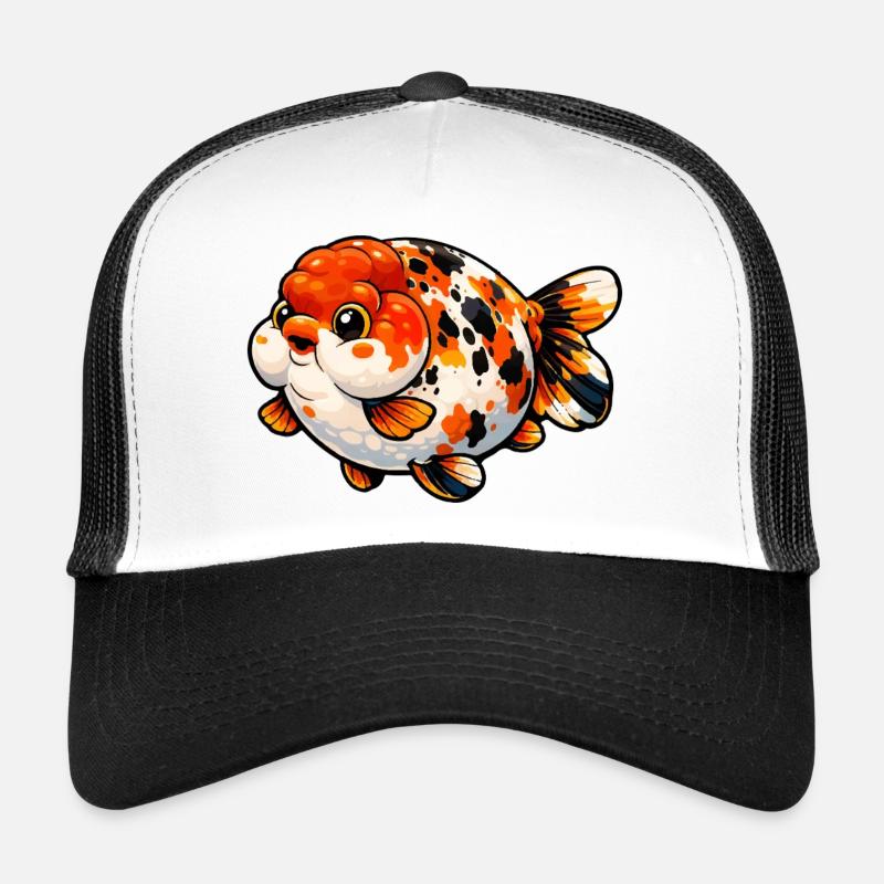 Poisson rouge Calico Ranchu de haute qualité Casquette trucker 