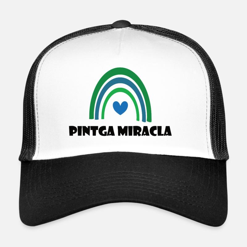 Cœur arc-en-ciel vert, bleu Casquette trucker 