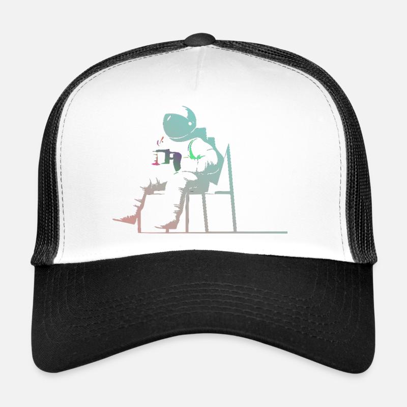 astronaute - Casquette trucker - blanc/noir