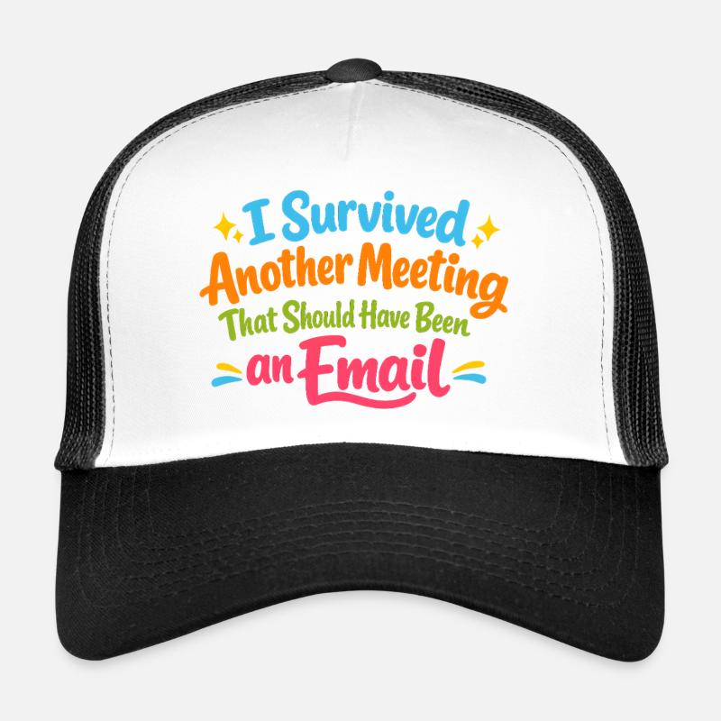 Drôle d’humour au bureau Conception des e-mails Casquette trucker 