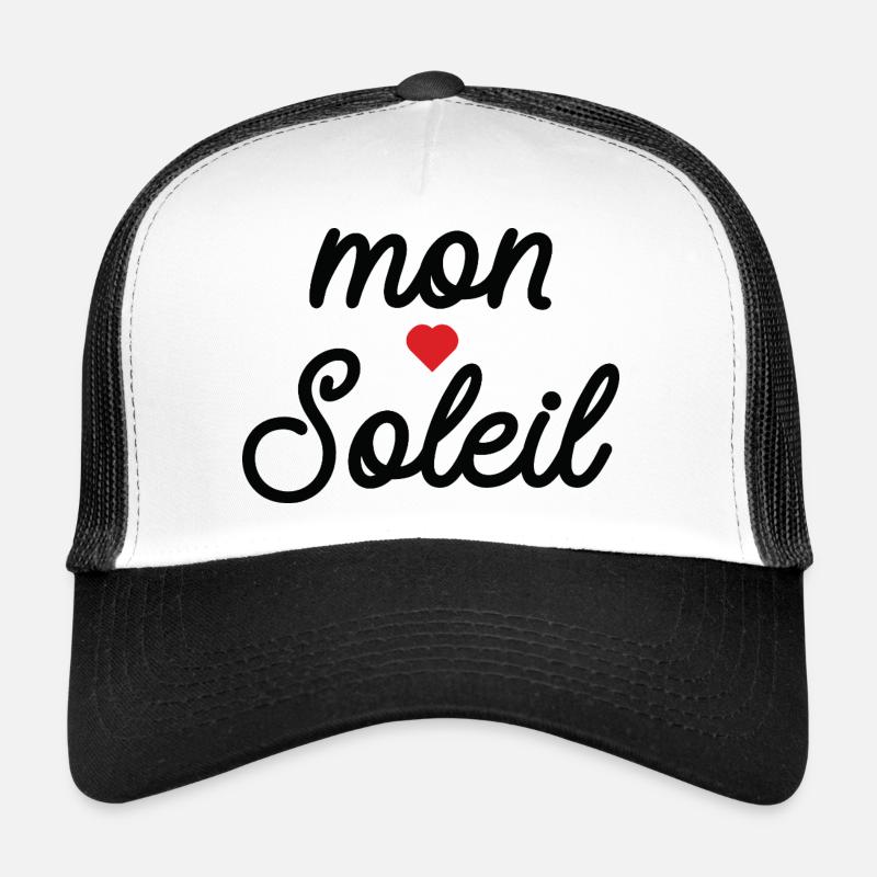 Mon Soleil cœur en Script Casquette trucker 