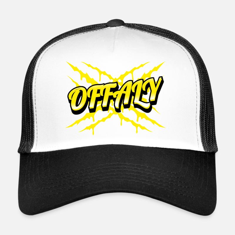 Comté d’Offaly, Irlande - Casquette trucker  - blanc/noir