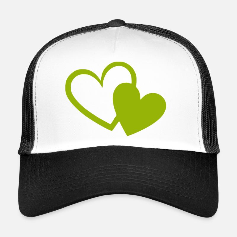 Cuore verde con motivo di cuore verde Cappellino sportivo