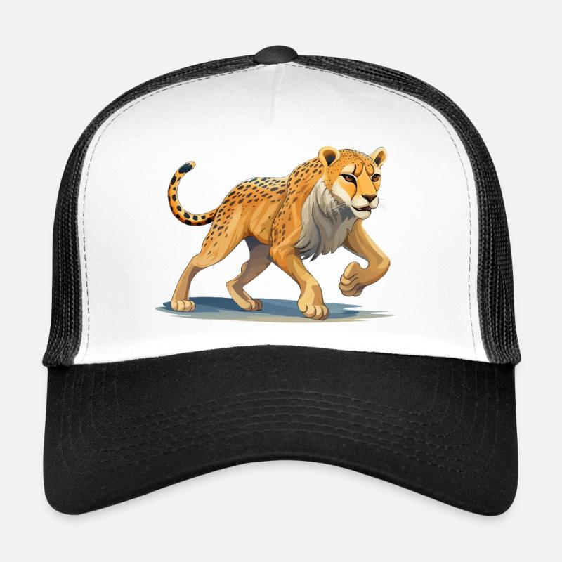 Dynamic Cheetah Illustration Trucker Cap