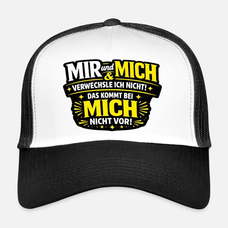 I don't confuse me and me – grammar - Trucker Cap - white/black