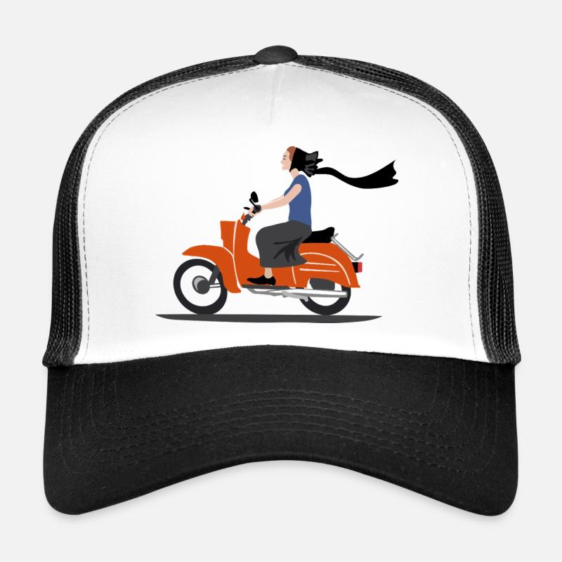 SERBSKA HOLCA MOPED - Trucker Cap - Weiß/Schwarz