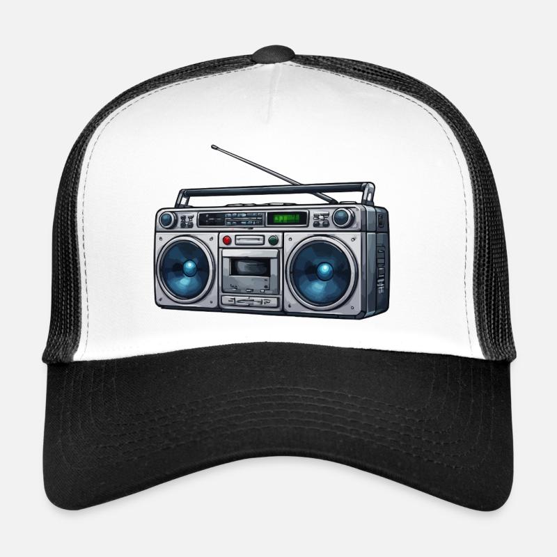 Boombox rétro Ghetto Blaster Casquette trucker 