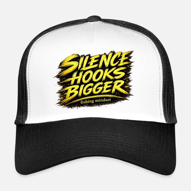 Silence Hooks Bigger Fishing Mindset Design Casquette trucker 