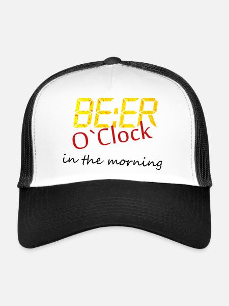 Beer beer drinking - Trucker Cap - white/black - Front