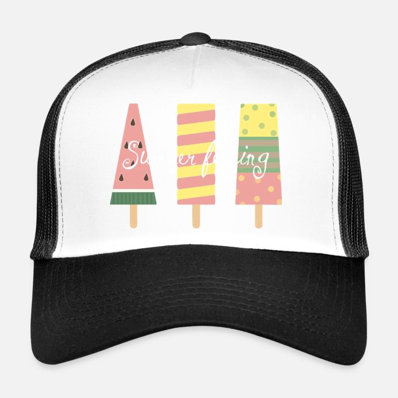 Sweet Summer Feeling - Trucker Cap - Weiß/Schwarz