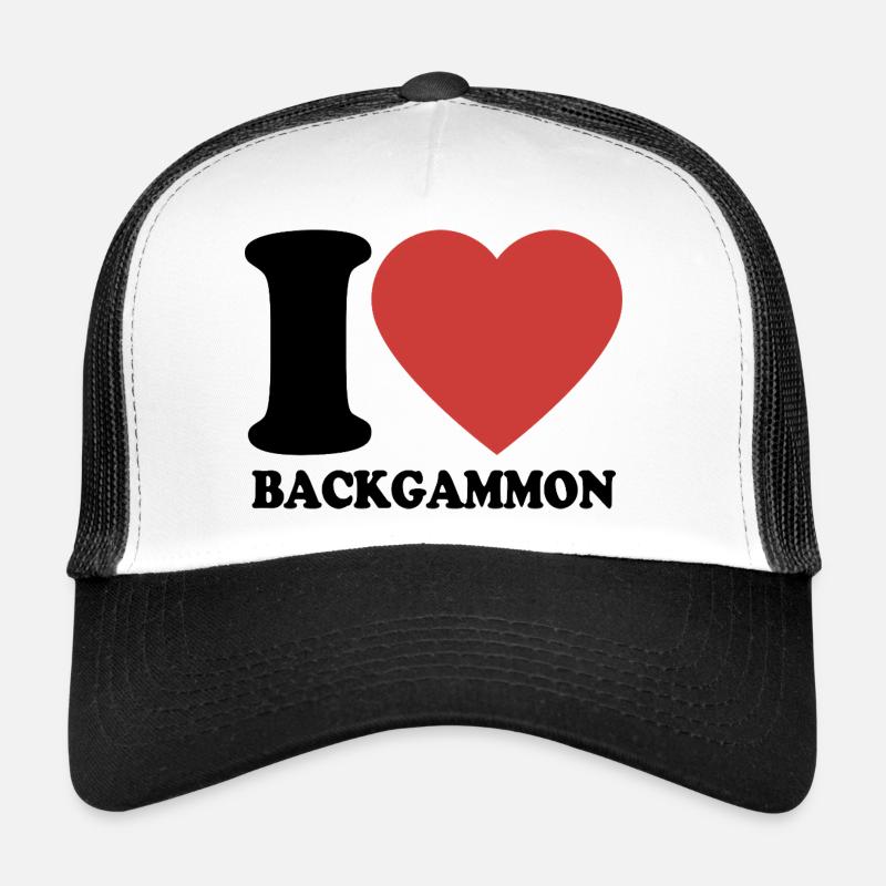 I love Backgammon | Brettspiel | Geschenk Trucker Cap