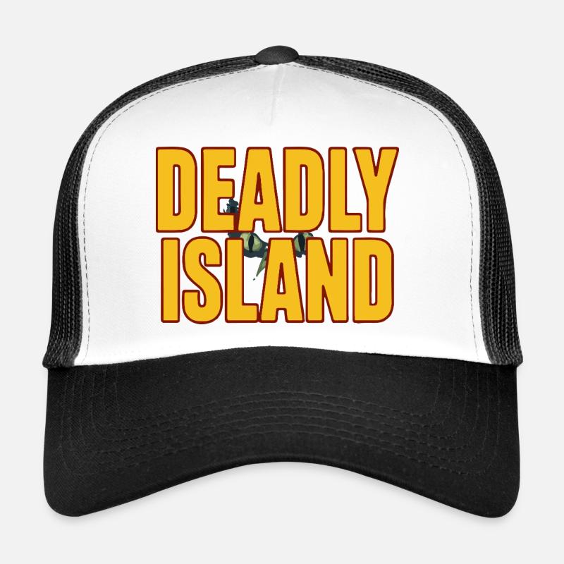 Texte en gras de l’île Casquette trucker 