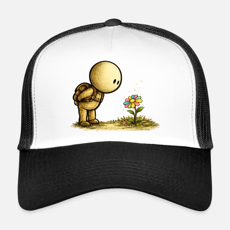 Der kleine Gedanke | Entdecke das Schöne - Trucker Cap - Weiß/Schwarz
