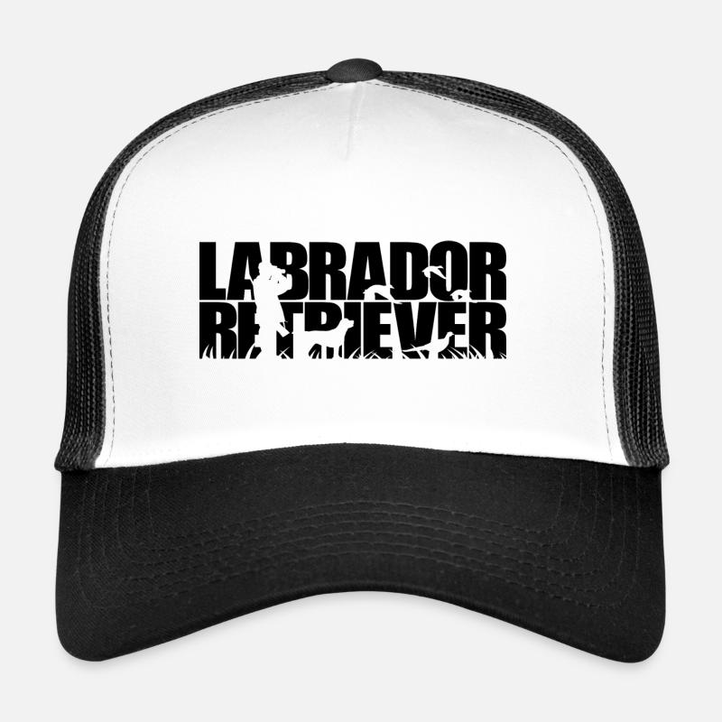 LABRADOR RETRIEVER Jagdhund Jagdhunde Wilsigns - Trucker Cap - Weiß/Schwarz