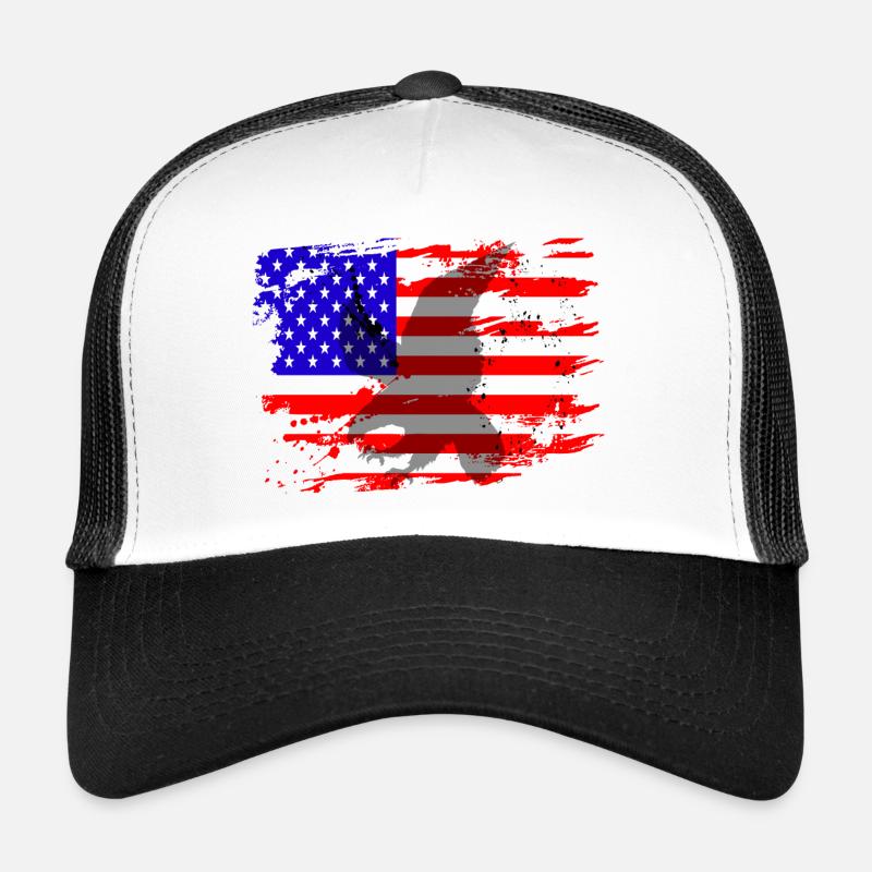 Drapeau us avec oiseau de proie aigle Casquette trucker 