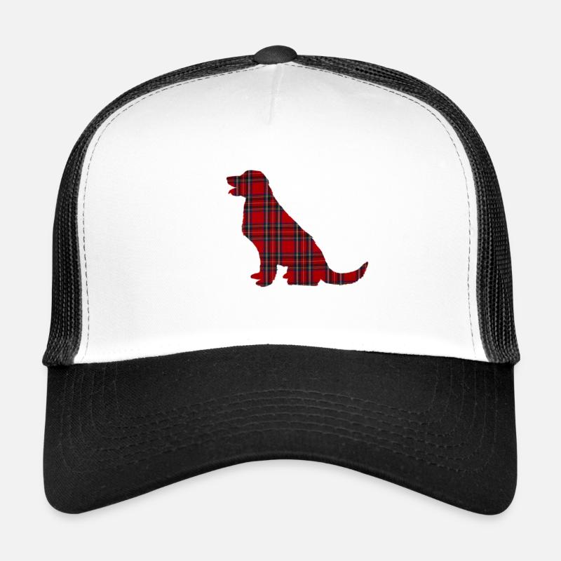 Golden Retriever Tartan Trucker Cap